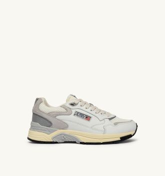 Autry SNEAKERS HYPERWAY IN MESH E PELLE BIANCO E GRIGIO