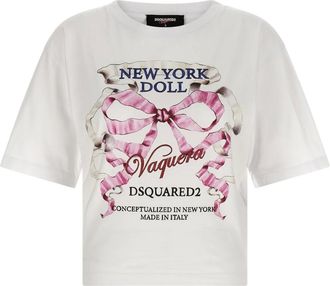Dsquared2 Dames, Tops, Wit, Maat: XS Katoen