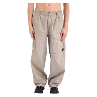 C.P. Company Straight Trousers, male, Gray, Size: XL Straight Trousers