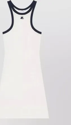 Courr&egrave;ges cotton sleeveless racerback mini dress
