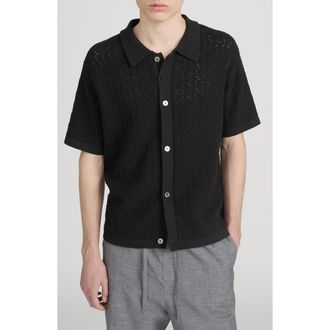 Frame Denim Open Stitch Cardigan in Black at Nordstrom, Size X-Large
