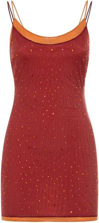 Os&eacute;ree Double Gem Short Dress - Dames - Korte kleedjes - Oranje - M - Leer - Kleedjes