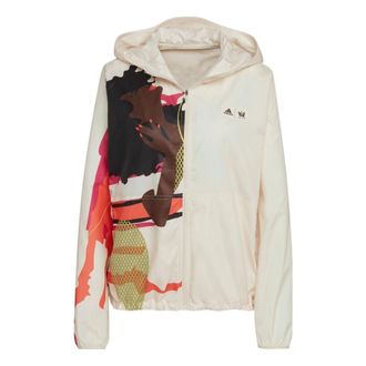 adidas (WMNS) adidas Thebe Magugu Fast Running Jacket Asia Sizing Beige HI5626