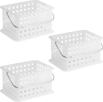 iDesign Small Stackable Shower Basket - Set of 3 - Clear/Frost - Made in USA in Clear Frost at Nordstrom