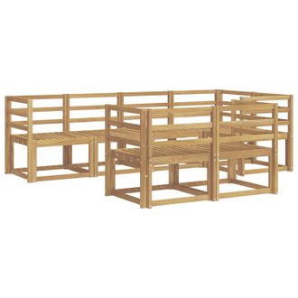 vidaXL Conjunto De Sof&aacute;s De Exterior 7 Uds. Blanco Vidaxl