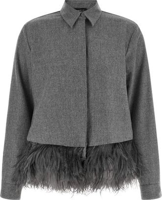 Fabiana Filippi Shirts - Dames - Overhemden - Grijs - 2XS - Overhemden