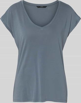 Vero Moda Loose Fit T-Shirt aus Modal-Mix Modell FILLI in Ocean, Größe XL
