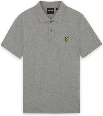 Lyle & Scott Jersey Polo - Heren - Polos - Grijs - S - Katoen - Tops