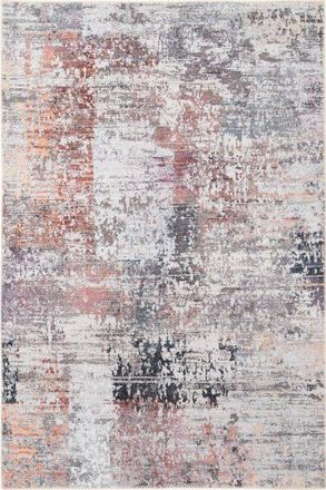 Kukoon Neutral Multicolour Distressed Abstract Non Slip Washable Low Pile Rug in Grey | Size: 200 cm x 290 cm