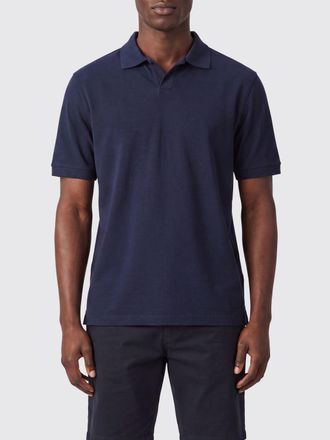 Herno Short-Sleeved Polo Shirt in Cotton with Classic Collar and V-Neck