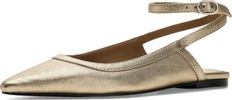Free People Jules Flat Womens Gold Leather Pointed Toe Ankle Strap ZOGG3115
