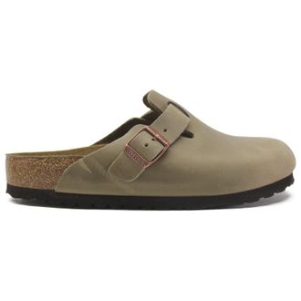 Birkenstock Boston Oiled Leather Unisex Slip On Sandals - Tobacco Brown - Size:UK 4.5