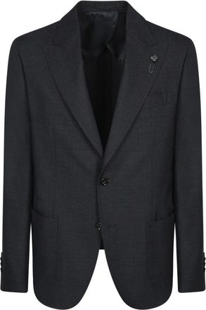 Lardini Blazers, male, Blue, 5XL, Blue Blazer for Men Aw25