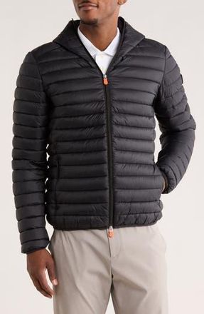 Save The Duck Daniele Water Resistant Hooded Puffer Jacket in Black at Nordstrom Rack, Size Xx-Large