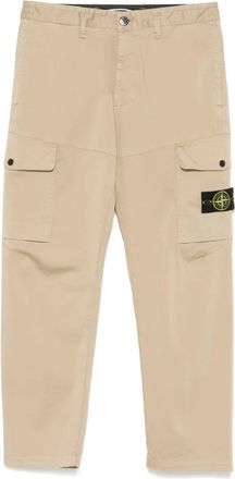Stone Island Pantaloni con applicazione Compass - Toni neutri