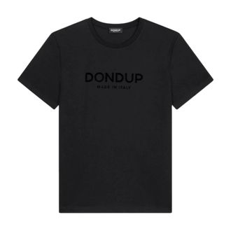 Dondup T-Shirts, male, Black, Size: 2XL t-shirt poliestere