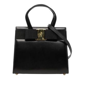 Ferragamo Pre-owned Leather Satchel - Dames - Pre-owned - Zwart - Maat: ONE Size Leer