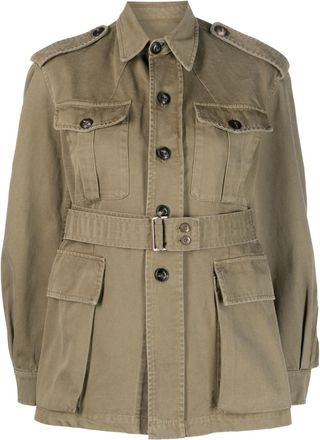 Fortela Madison cotton military jacket - women - Cotton - 38 - Green