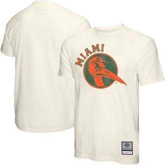 Mitchell & Ness Mens Mitchell & Ness Cream Miami Hurricanes Vintage Tone T-Shirt at Nordstrom, Size Xx-Large