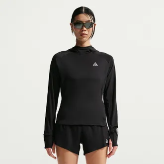 Nike Womens ACG Trail UV Hooded Mid Layer Black XXL