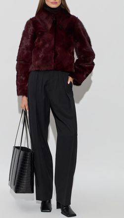 By Malene Birger Fur Coat Rowani, Womens, Burgundy