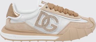 Dolce & Gabbana Sneakers DG Athletic Dolce & Gabbana in camoscio e nylon con monogram DG di strass