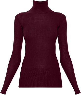 Jil Sander Wol met coltrui en aansluitende pasvorm - Dames - Coltruien - Rood - M - Wol - Truien & Vesten