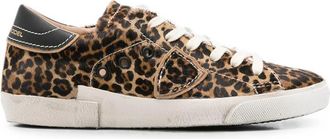 Philippe Model PRSX Low Leopard-print Paris Sneakers