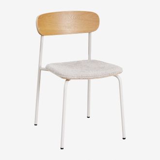 Sklum Sklum - Pack De 4 Sillas De Comedor Apilables En Hierro Y Madera Wilpier