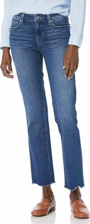Paige Womens Amber Jeans In Aegean Distressed Choppy Hem