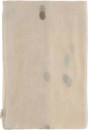 Faliero Sarti Accessoires, Dames, Beige, ONE Size, Wol, Zijden sjaal met polka dots