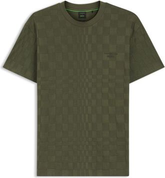 BOSS Porsche x relaxed-fit T-shirt in cotton jacquard