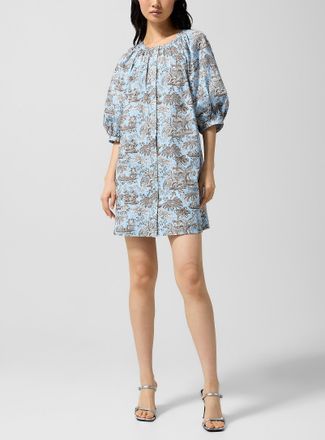 Staud Womens Vincent toile de Jouy mini-shirtdress