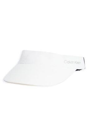 Calvin Klein Terry Tennis Visor in White at Nordstrom Rack