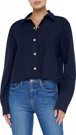 L'agence Cosette Crop Hi-Low Top In Midnight