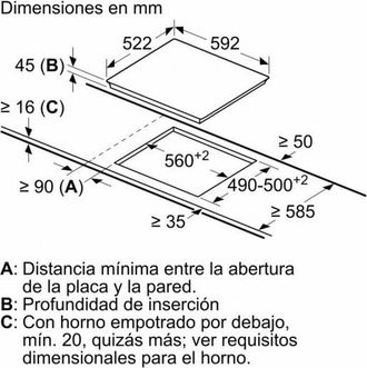 Bosch Pkk631bb8e - Vitroceramica Independiente Radiantes 3 Zonas Coccion Ancho 60 Cm