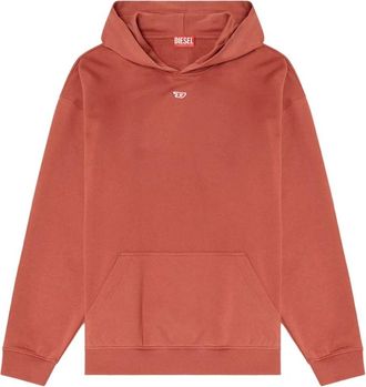 Diesel D Logo Patch Hoodie - Heren - Hoodies - Rood - S - Katoen - Hoodies & sweatvesten