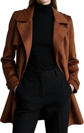 Elie Tahari Faux Leather Jacket In Whiskey