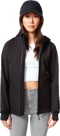 Alpine North Mackenzie - Womens Fleece Lined Softshell Windbreaker in Black at Nordstrom, Size X-Large