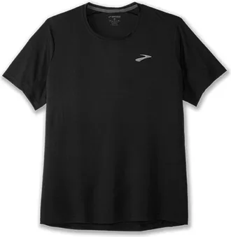 Brooks Mens Atmosphere Short Sleeve Tee In Black