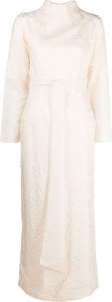 Baruni jacquard belted maxi dress - women - Polyester - M - Neutrals