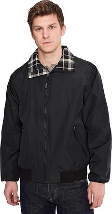 L.L.Bean Warm-Up Jacket Flannel Lined Regular Mens Jacket Midnight Black : 2XL, Flannel/Nylon/Polyester