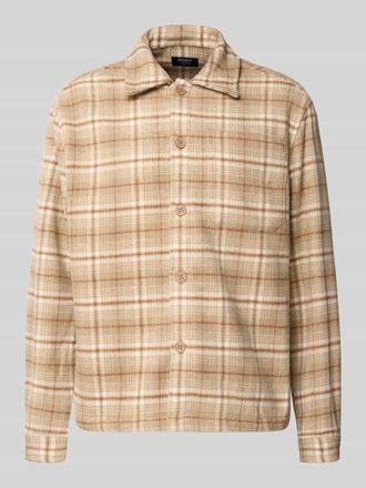 Mc Neal Regular Fit Hemdjacke mit Kentkragen in Sand, Größe XXL