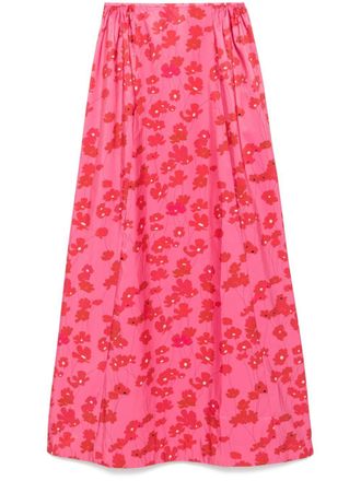 Bernadette Gonna lunga con stampa Ella Cosmos - Rosa