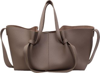 Generic ETOYA PU Leather Shoulder Bag Large Tote Bag Trendy Sling Bag Commute Handbag (Grey)