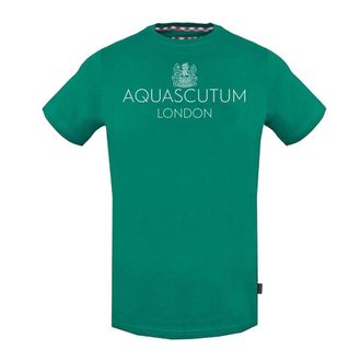 Aquascutum Heren Londen Vet Logo T-Shirt (Groen)
