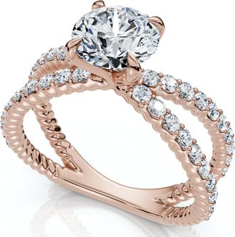 Pompeii3 1.40Ct Tori Diamond Engagement Ring 14k Gold or Platinum Lab Grown