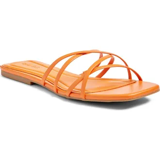 Open Edit Korva Slide Sandal in Orange Zest at Nordstrom Rack, Size 6.5