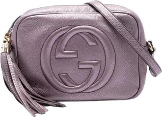Gucci Pre-owned Soho Disco Crossbody Bag - Dames - Vintage Schoudertas - Paars - ONE Size - Leer - Vintage