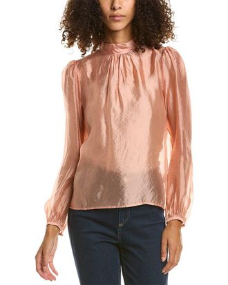 Gracia Sheer Mock Neck Top